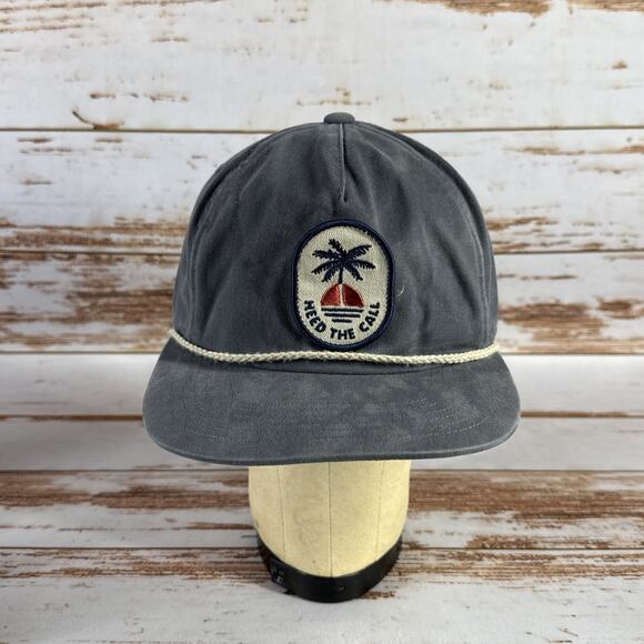 Howler Bros Rope Cap – Faded Blue Snapback, Heed The Call Patch, 100% Cotton - Picture 1 of 7